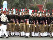 Rajnath Singh interacts with NCC cadets at R-Day camp