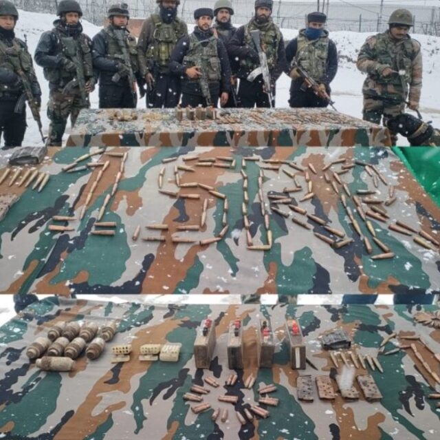 Security forces recover ammunition, warlike store in Kupwara